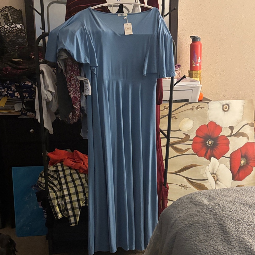 Light Blue Women's Maxi Dress